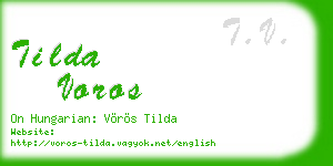 tilda voros business card