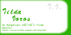 tilda voros business card